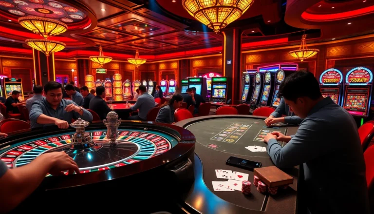 Experience the vibrant thrill of gambling with players engaging in intense games, including đăng nhập 789win displayed on digital devices.